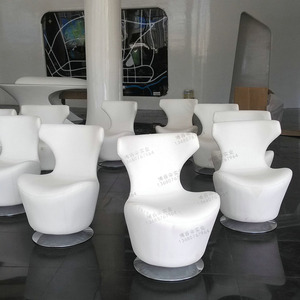 玻璃鋼時尚洽談椅 可旋轉坐凳 單人沙發凳